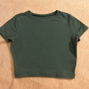 Forest Green Cropped Tee